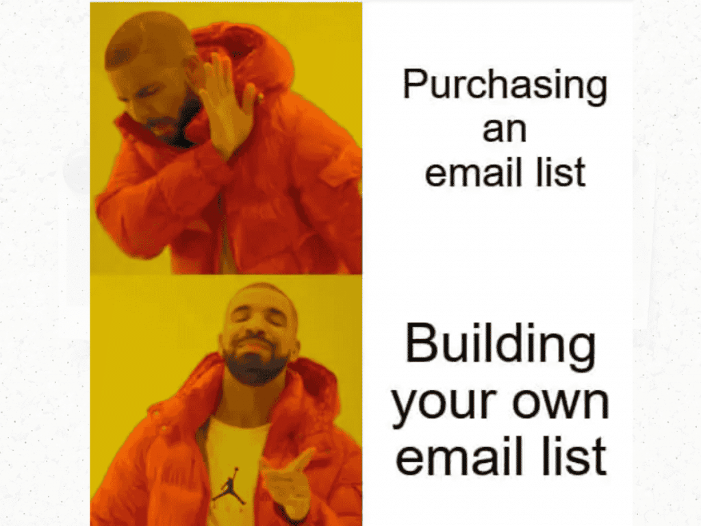 Email Marketing Meme Related To Purchasing Email Lists