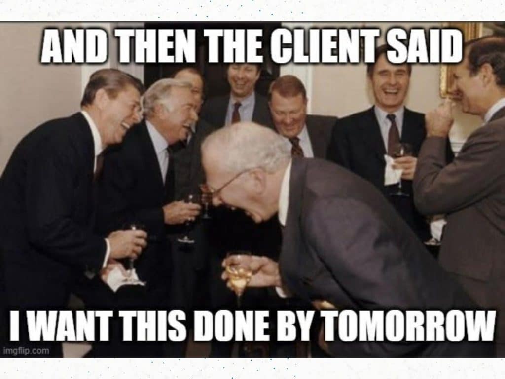 Web Development Clients Meme