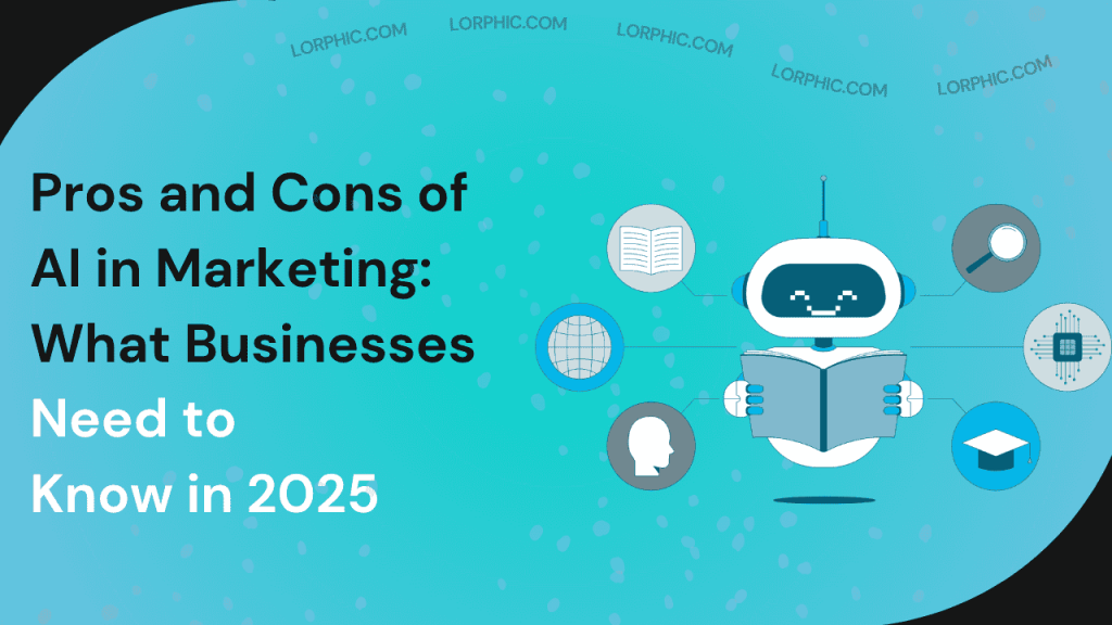 Guide on pros and cons of AI in marketing.