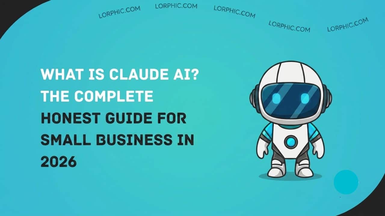 What Is Claude AI shown as a business AI assistant helping with writing, research, document analysis, and Anthropic Claude pricing plans.