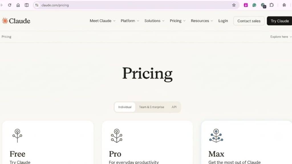 Small Business Owner Reviewing Claude Ai Pricing Plans On Laptop Showing Free Pro Max And Team Tier Comparison With Usage Limits And Feature Breakdown