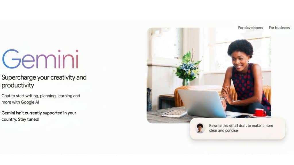 What Is Google Gemini? Small Business Owner Using Google Gemini Inside Gmail And Google Docs In Google Workspace.